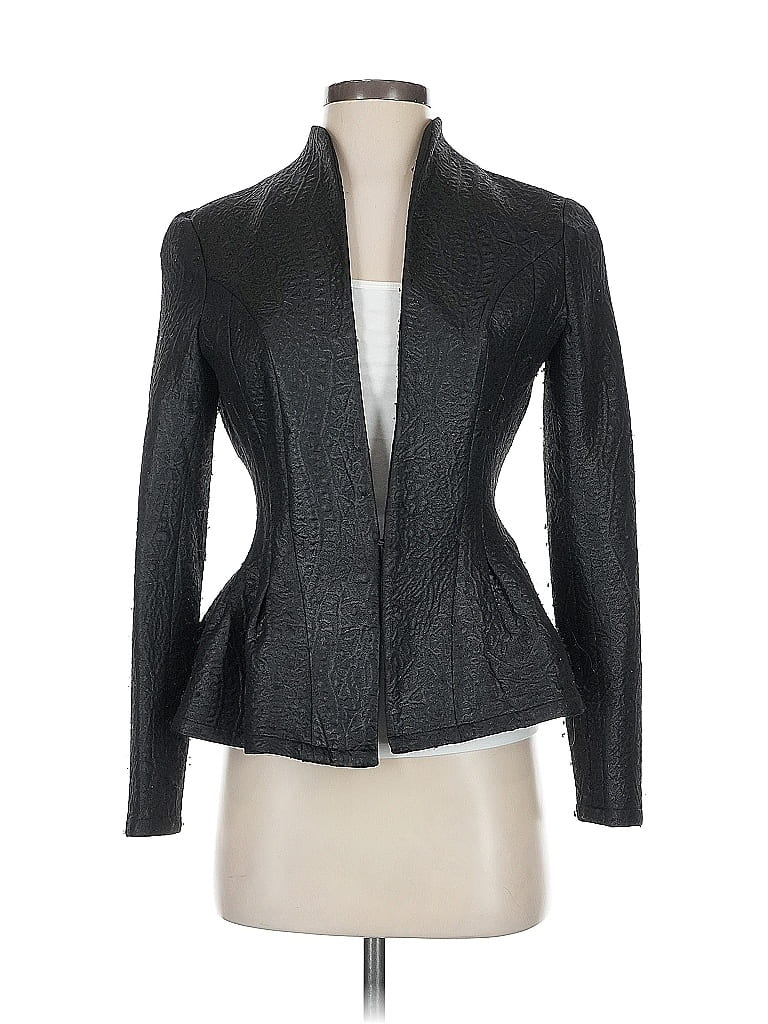 Gracia Chevron-herringbone Gray Black Blazer Size S (estimated) - photo 1