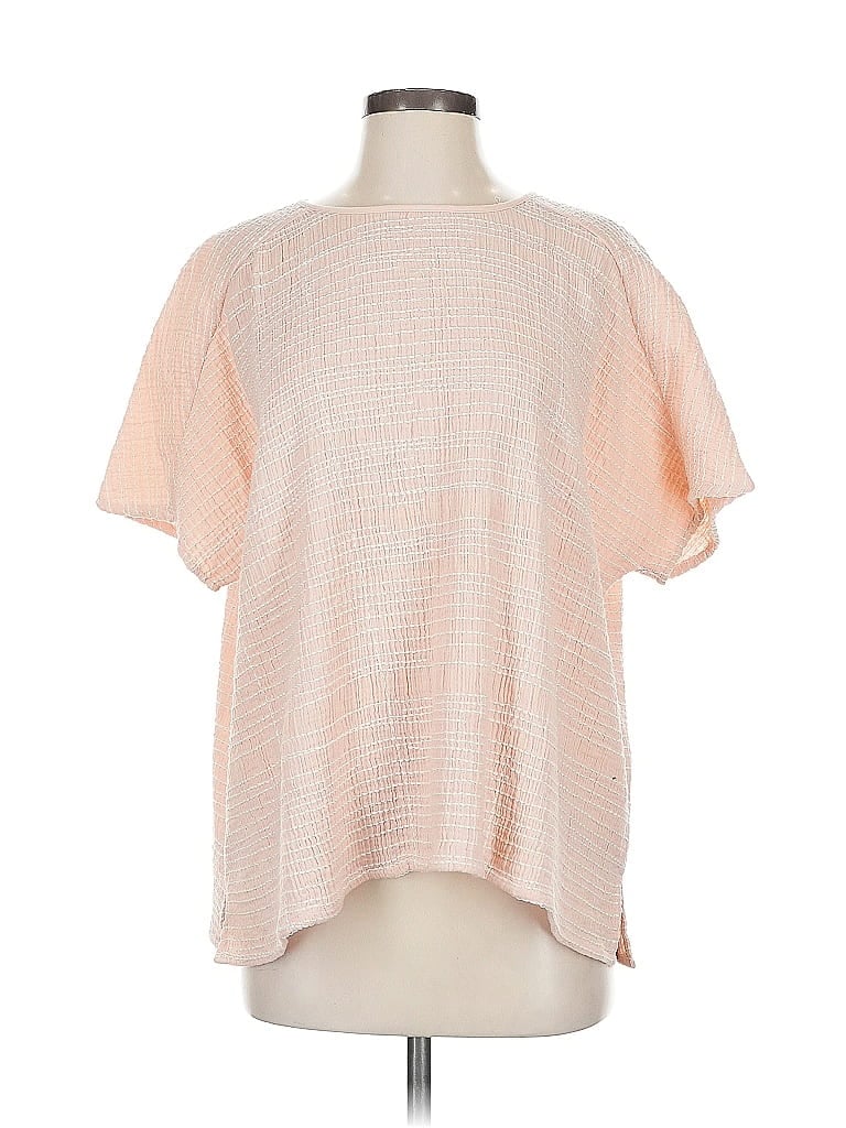 PUREJILL Pre-owned Short Sleeve Blouse In Pink