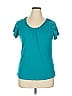 Carole Little Teal Short Sleeve Top Size 1X - photo 1