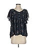 Haute Hippie 100% Modal Blue Short Sleeve Blouse Size S - photo 1