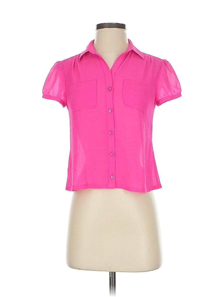 ANN TAYLOR LOFT Pre-owned Short Sleeve Blouse In Pink