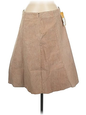 Daisy Fuentes Charming Tan A-Line Suede Skirt (view 1)