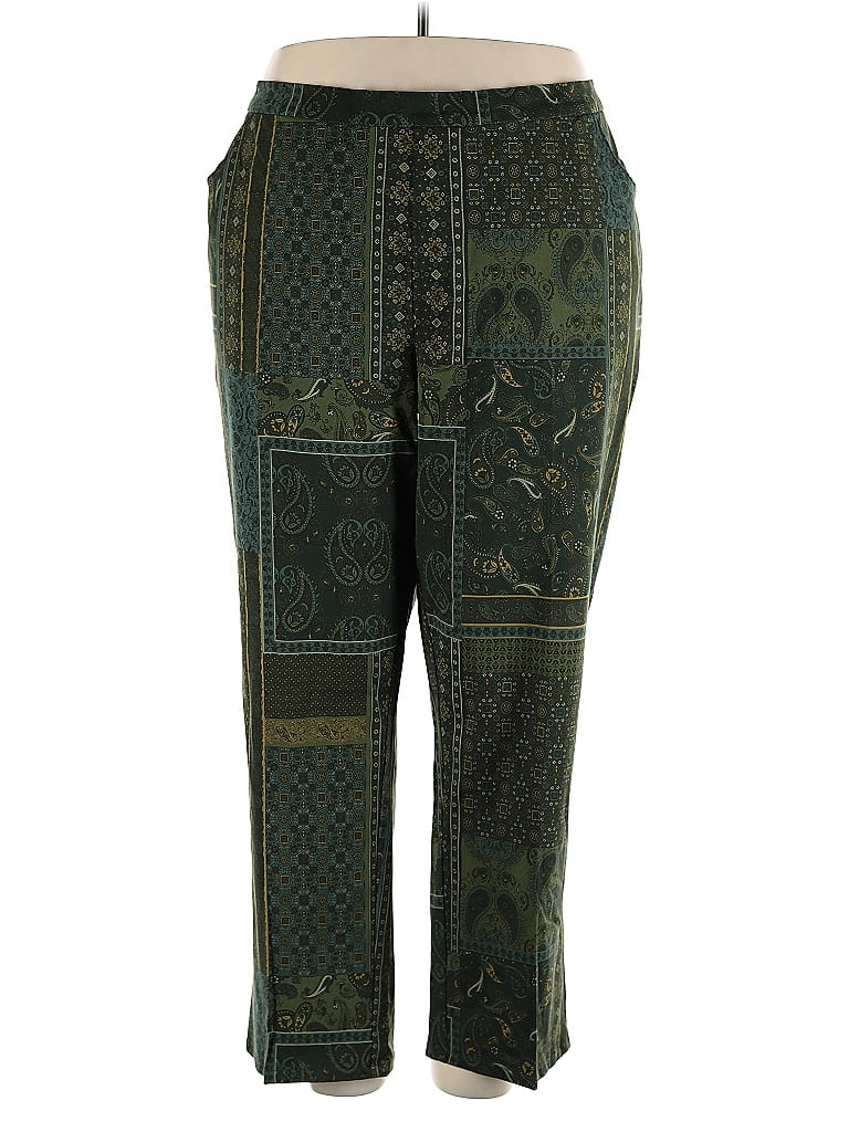 Isaac Mizrahi LIVE! Paisley Green Casual Pants Size 30 - photo 1