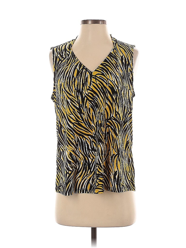 Kasper Sleeveless Blouse In Yellow