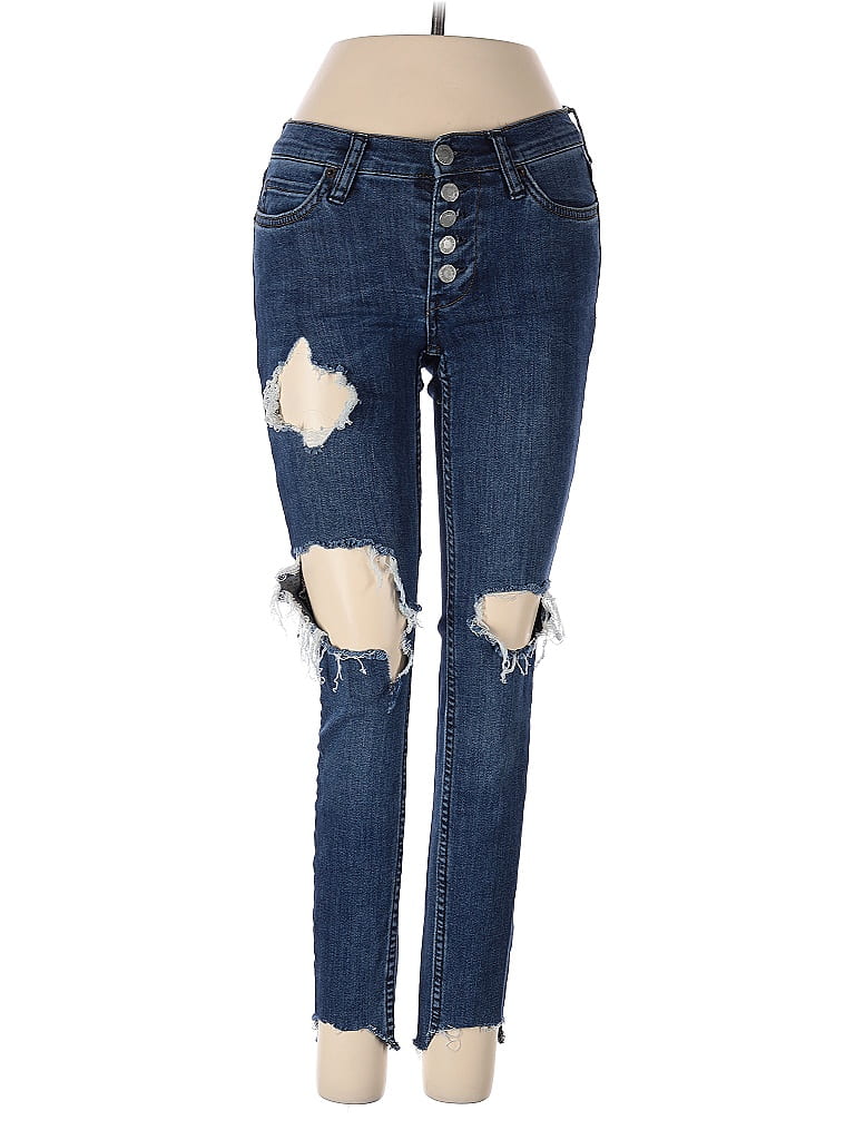 Pre-owned Free People Jeans In Blue