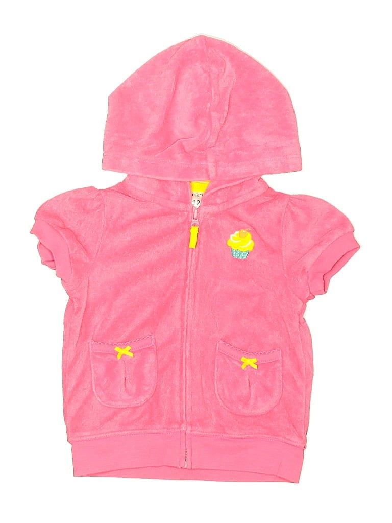 Carter's Pink Zip Up Hoodie 9-12 MO / 12 MO - photo 1