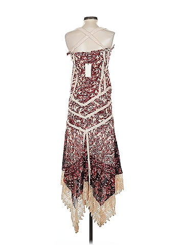 VALIÁNTE 100% Cotton Burgundy Cocktail Dress Size S