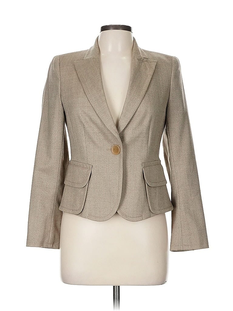 Akris Punto 100% Baumwolle Tan Blazer Size 6 - photo 1