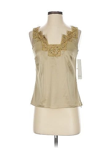 Badgley Mischka Sleeveless Silk Top (view 1)