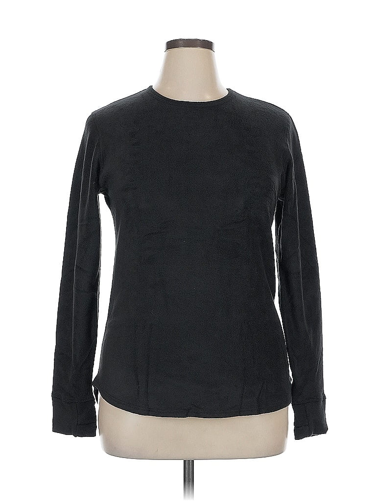 Pre-owned Climateright By Cuddl Duds Sweatshirt In Black