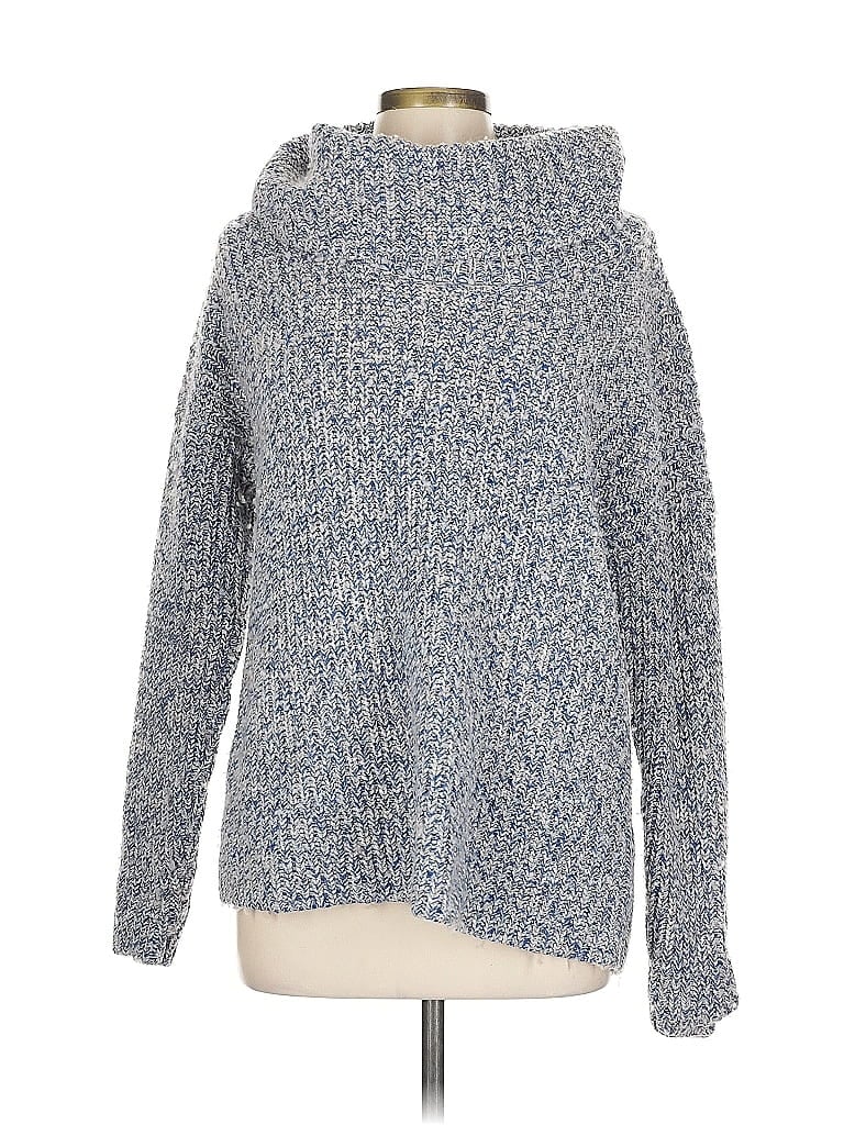 Pre-owned Lands' End Turtleneck Sweater In Blue