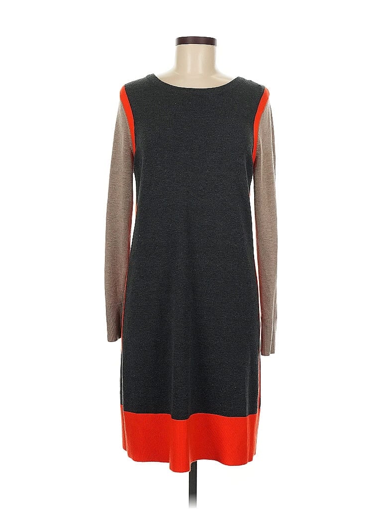 Eliza J Color Block Gray Casual Dress Size M - photo 1