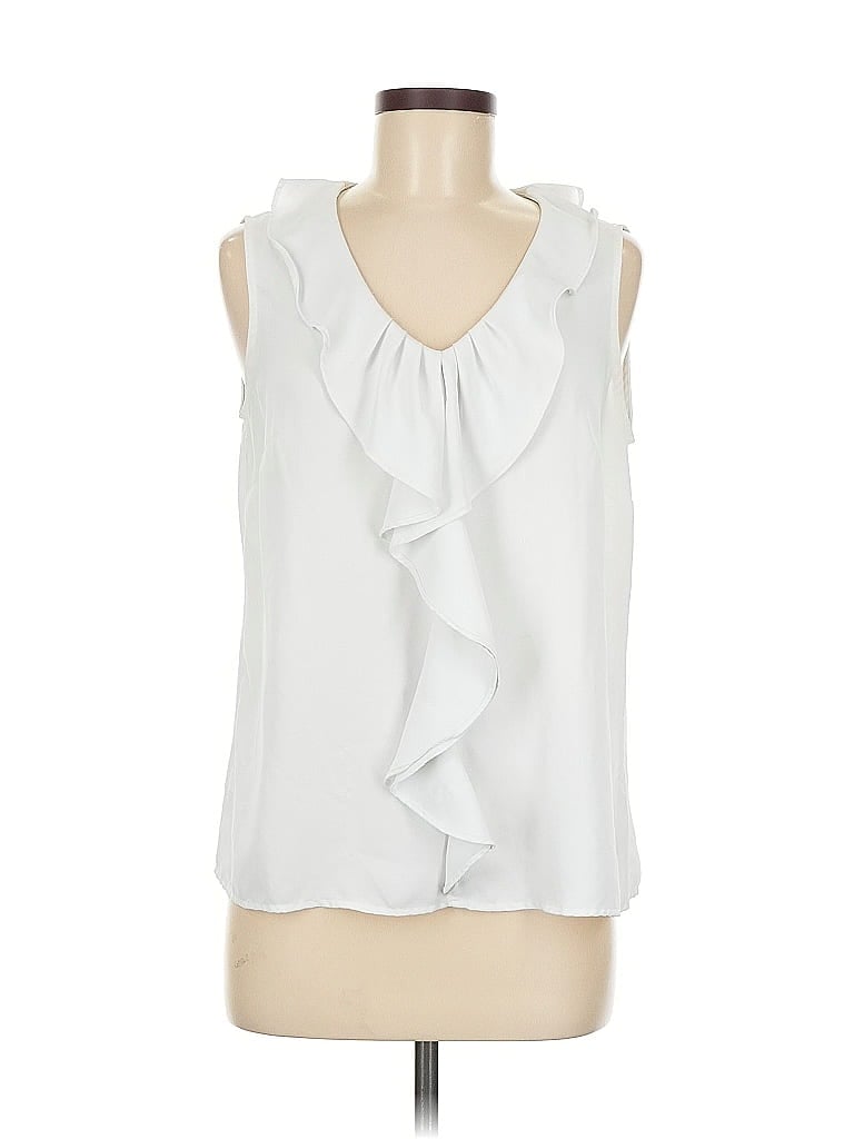 Kasper Silver Sleeveless T-Shirt Size M - photo 1