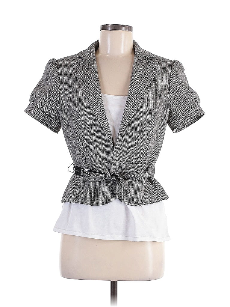 Pre-owned Ann Taylor Loft Blazer Jacket In Gray