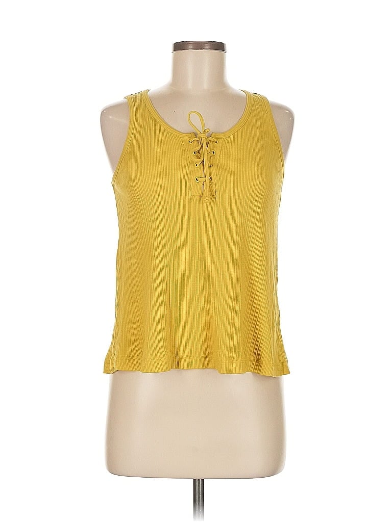 Pre-owned Old Navy Tank Top Yellow Halter Neckline Tops
