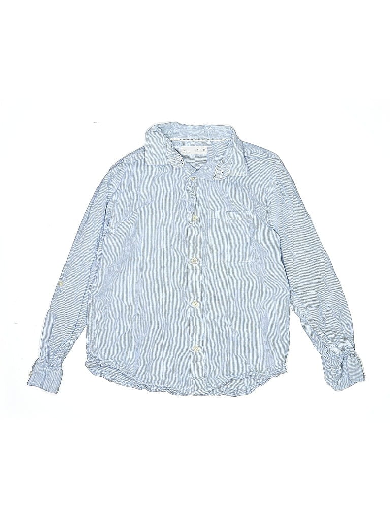 Click to view more detailed imagery on our partner's website Pre-owned Zara Kids' Long Sleeve Button Down Shirt In Blue