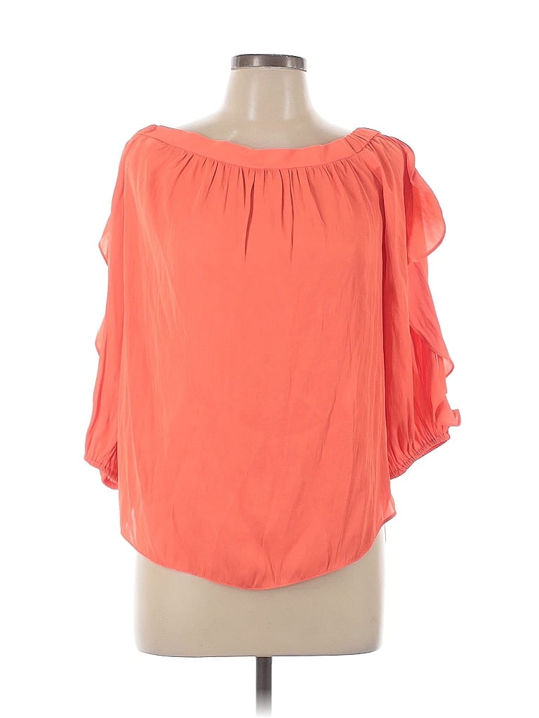 Assorted Brands Short Sleeve Blouse In Orange