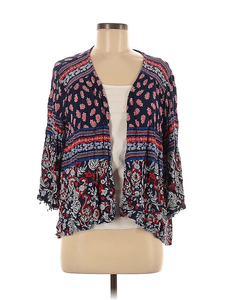 Rayon Cardigan Xhilaration 100% Rayon Blue Cardigan Size M - 53% off | ThredUp