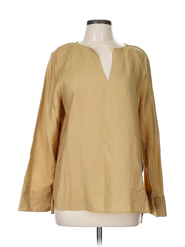 Bldwn Long Sleeve Blouse In Brown