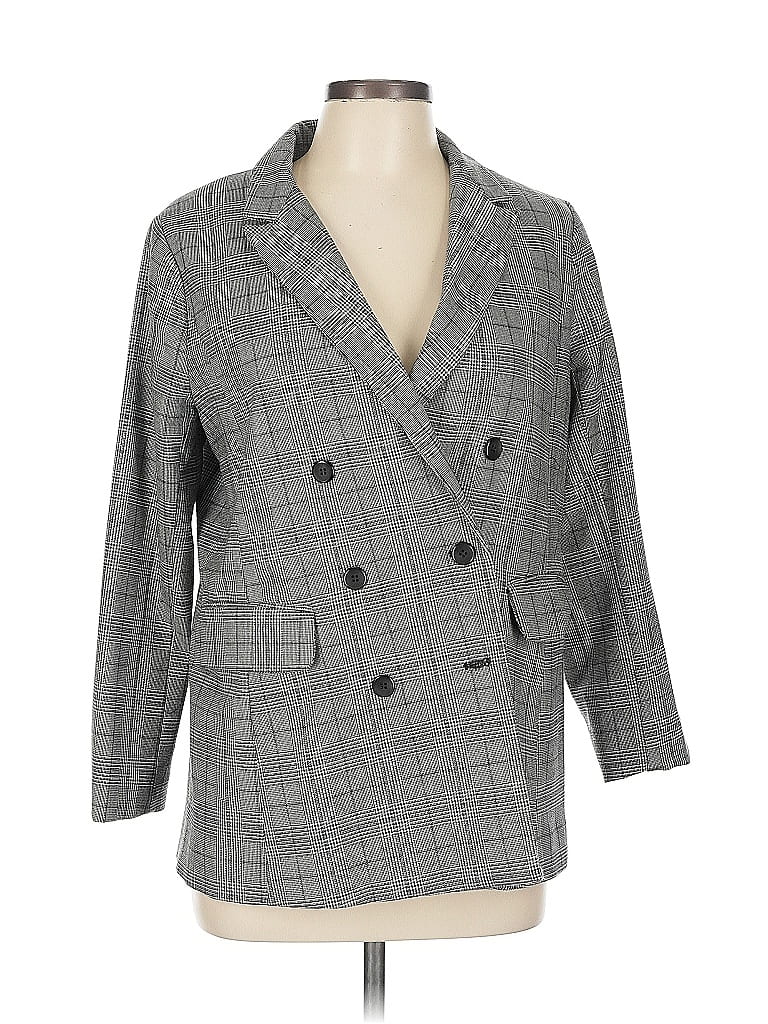 Pre-owned Abercrombie & Fitch Blazer Jacket In Gray