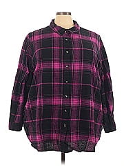 Woman Within Long Sleeve Button Down Shirt