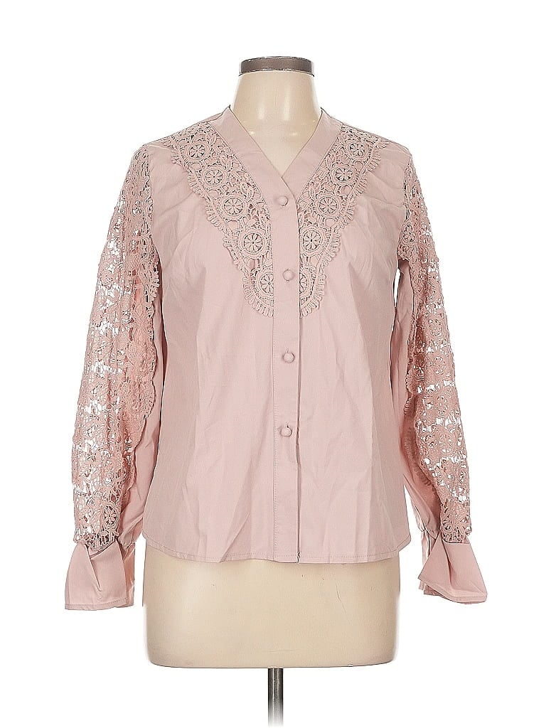UNBRANDED Pre-owned Long Sleeve Blouse In Pink