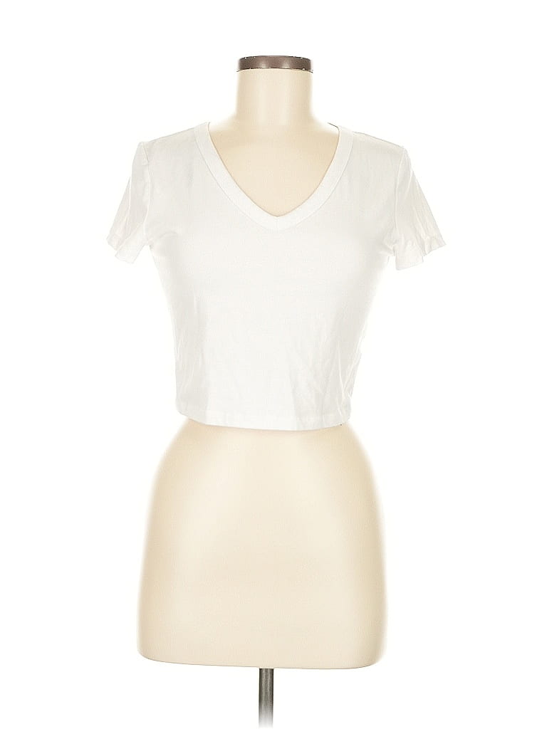 Pre-owned Wild Fable Short Sleeve T-shirt In White