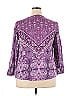 Roaman's 100% Rayon Purple 3/4 Sleeve Blouse Size 18 - photo 2