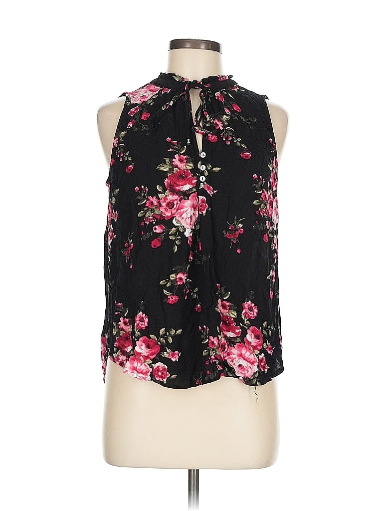 Pre-owned Assorted Brands Sleeveless Blouse In Black