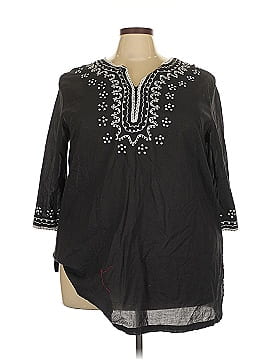 Woman Within 3/4 Sleeve Blouse