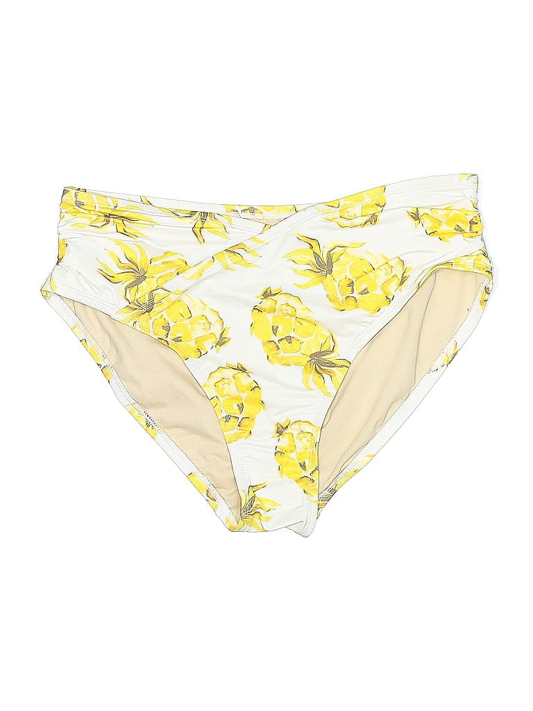 Pre-owned White House Black Market Swimsuit Bottoms In Yellow