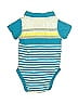 Wrangler Jeans Co Color Block Teal Short Sleeve Onesie Size 0-3 mo - photo 2