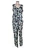 Eva Mendes by New York & Company Floral Blue Jumpsuit Size L - photo 1
