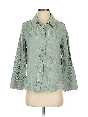New In 3/4 Sleeve Button-Down Shirt (view 1)