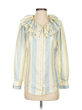 J.Crew Collection Long Sleeve Silk Top