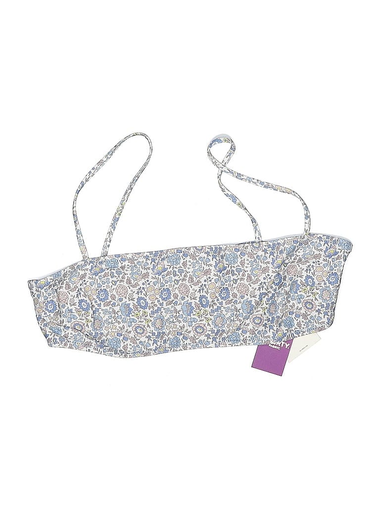 Nu Swim Swimsuit Top Blue Paisley Pattern Swimwear