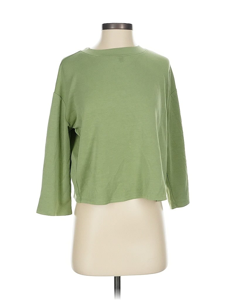 Pre-owned Lou & Grey 3/4 Sleeve T-shirt In Green