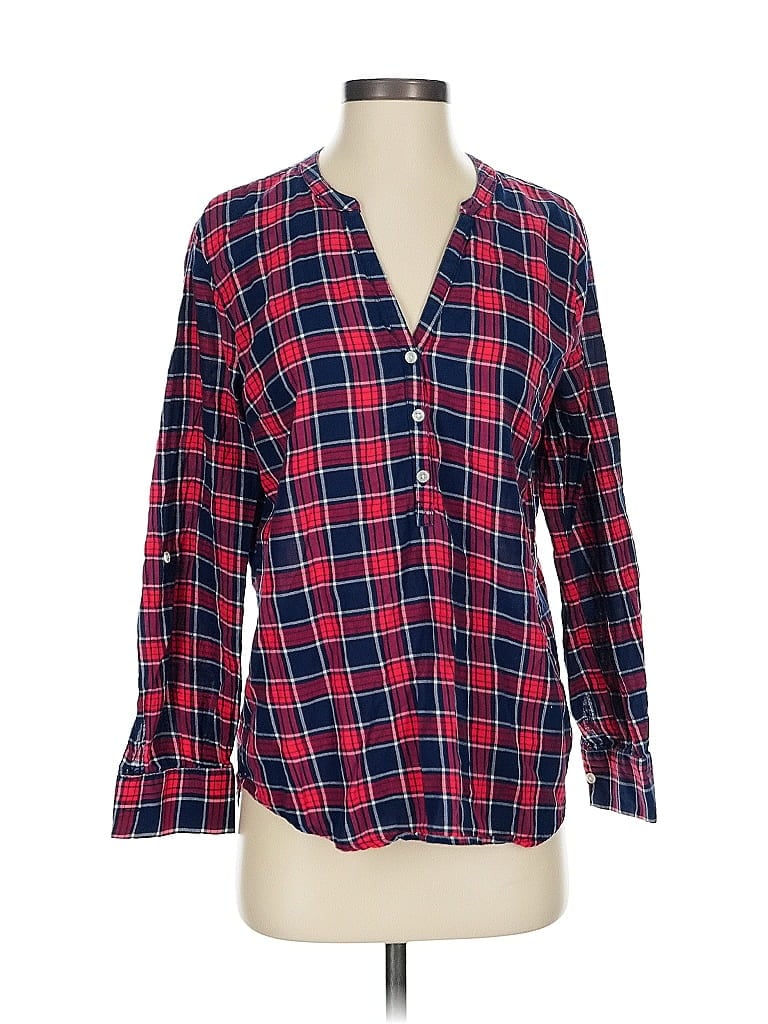 Pre-owned Gap Outlet Long Sleeve Button Down Shirt In Red