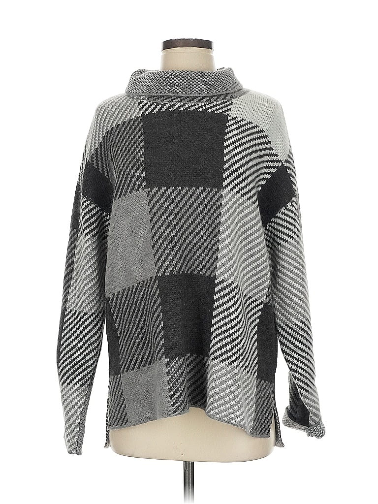 Pre-owned Dkny Turtleneck Sweater In Gray