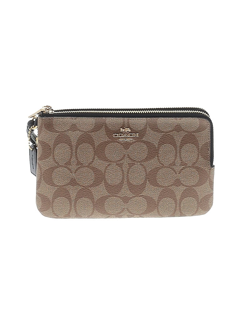 Coach Brown Tan Leather Wristlet One size - photo 1