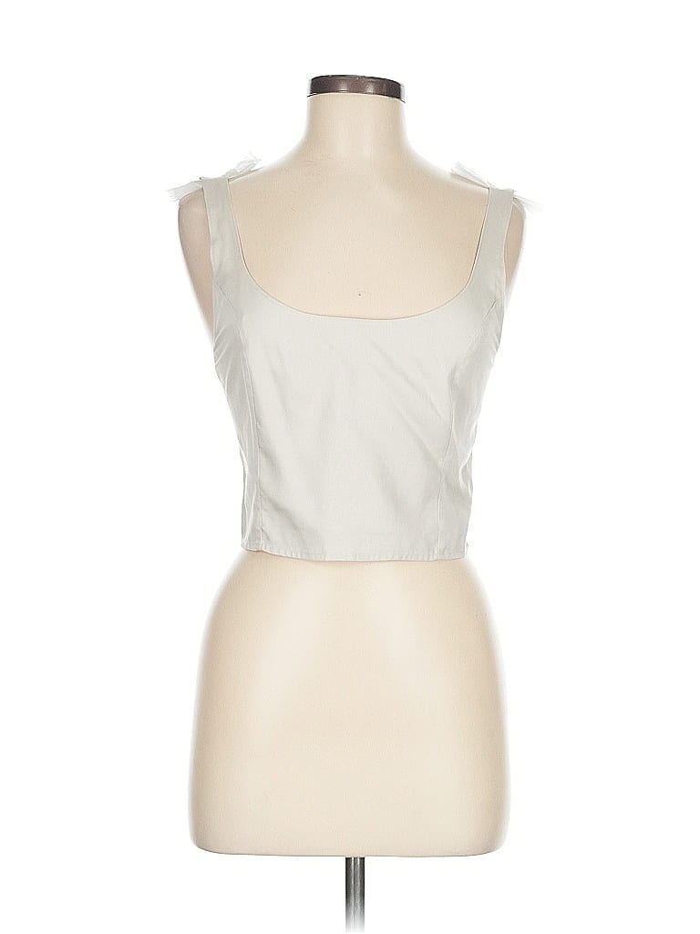 Abercrombie & Fitch 100% Lyocell Silver Tank Top Size M - photo 1