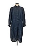 Foxcroft 100% Tencel Blue Casual Dress Size L - photo 1