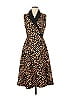 Gracia 100% Polyester Animal Print Brown Cocktail Dress Size M - photo 1