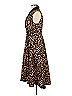 Gracia 100% Polyester Animal Print Brown Cocktail Dress Size M - photo 4