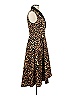 Gracia 100% Polyester Animal Print Brown Cocktail Dress Size M - photo 3