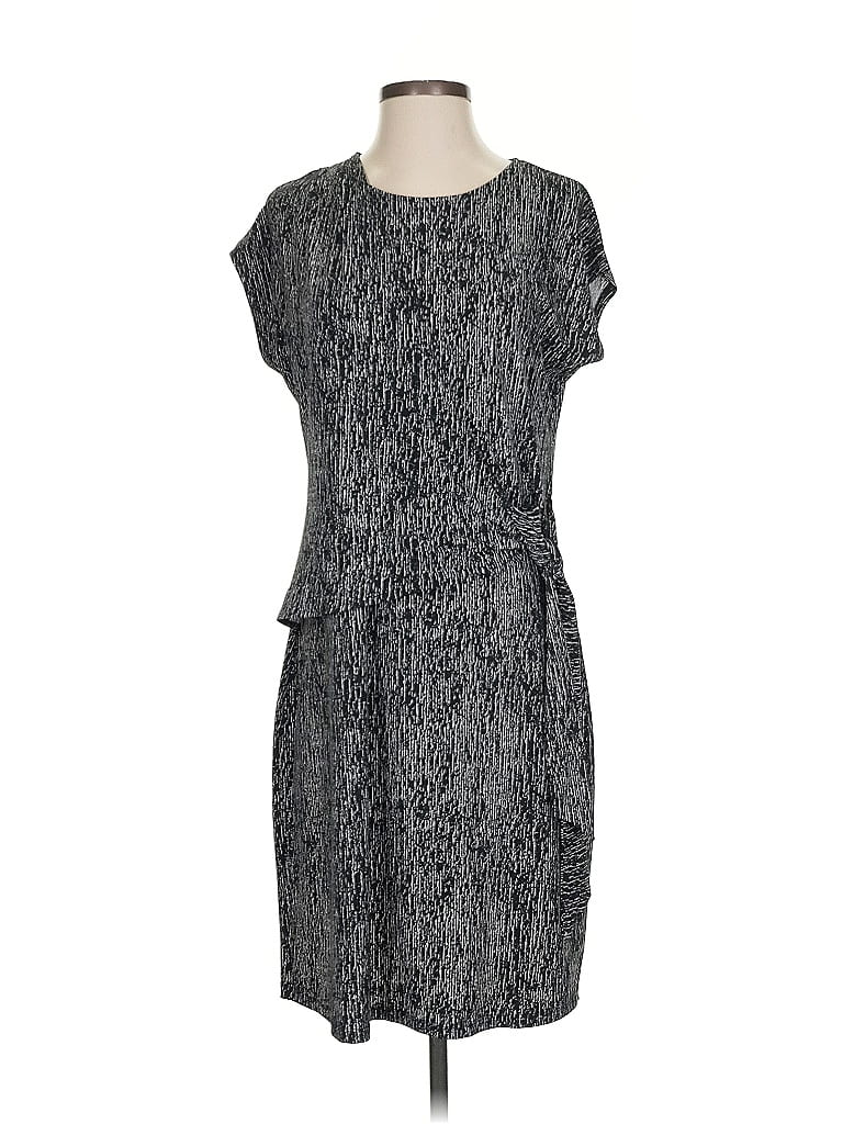 Pre-owned H By Halston Casual Dress In Gray