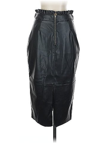 Zara Faux Leather Skirt (view 2)