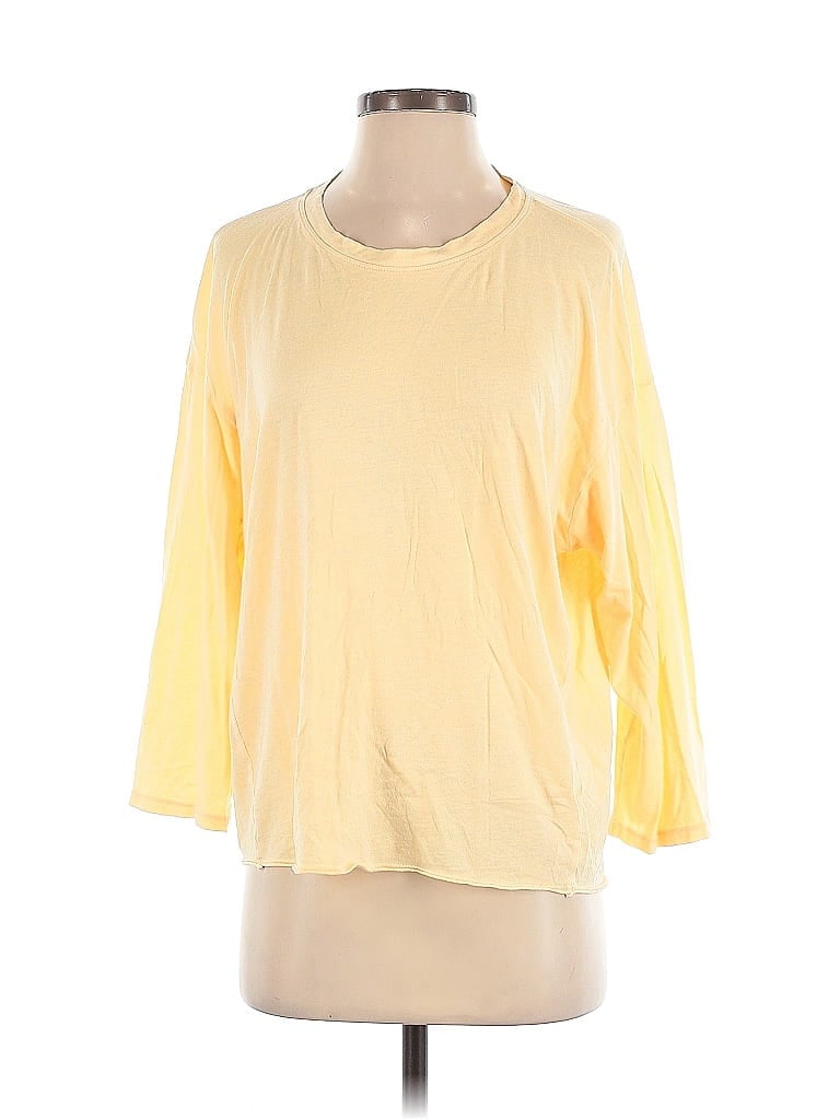 Sundry Yellow 3/4 Sleeve T-Shirt Size M - photo 1