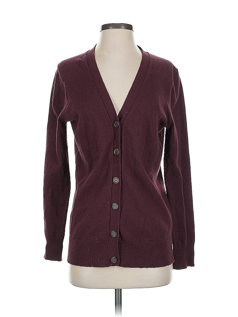 Pre-owned J.crew Mercantile Cardigan Sweater In Burgundy