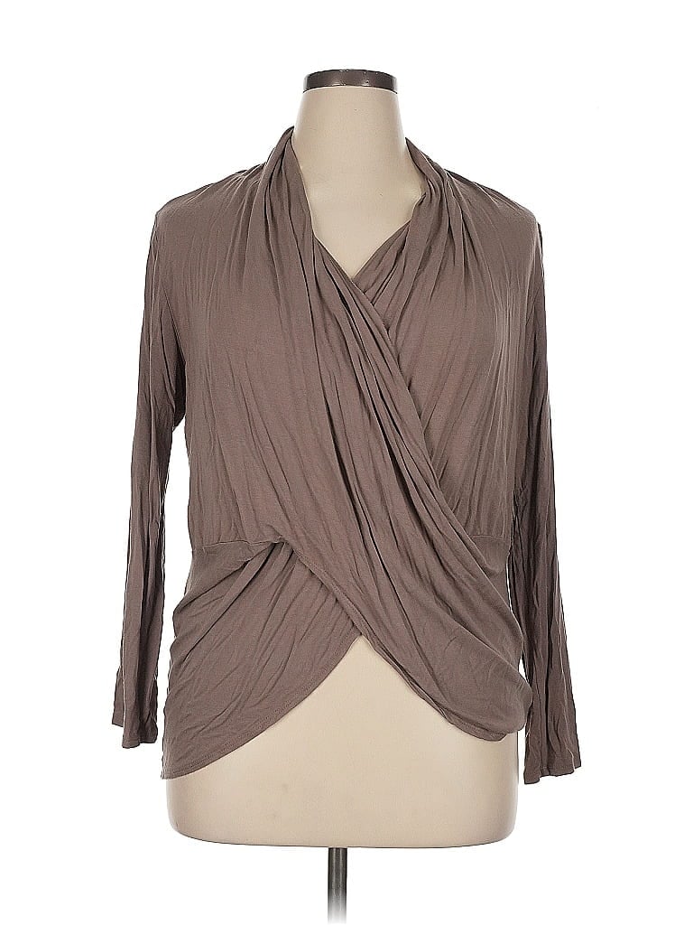Azules Brown 3/4 Sleeve T-Shirt Size XL - photo 1